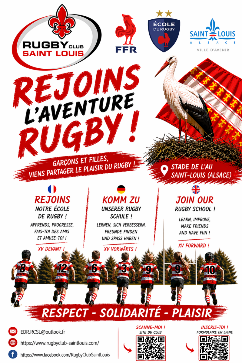 RECRUTEMENT ECOLE DE RUGBY SAISON 2026-2027