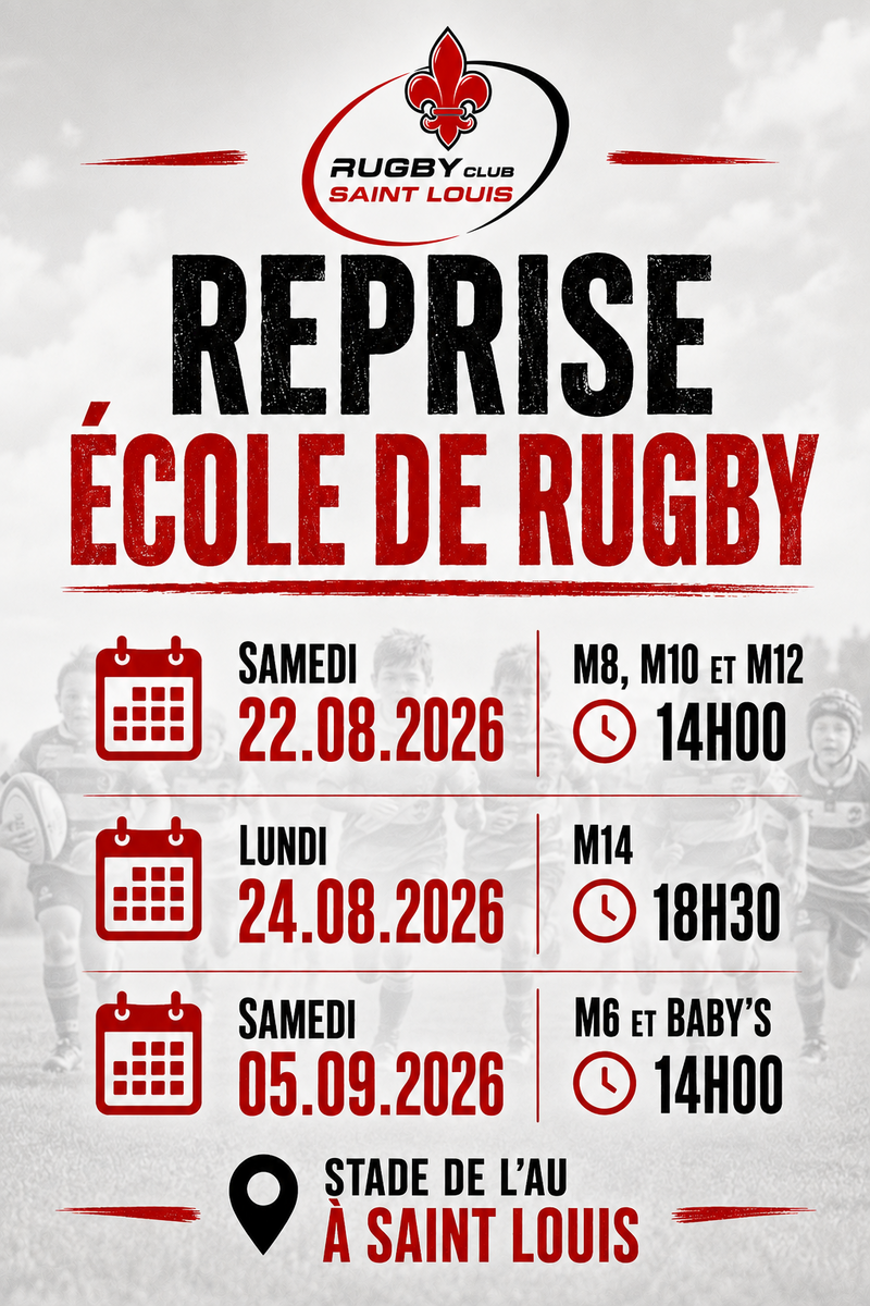 REPRISE ECOLE DE RUGBY