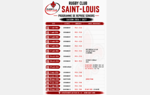 PROGRAMME REPRISE SENIORS SAISON 2026-2027