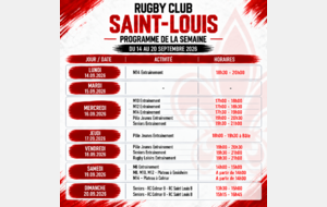 RCSL - PROGRAMME SEMAINE 14 AU 20.09.2026