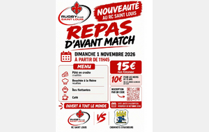 REPAS D'AVANT MATCH 01.11.2026