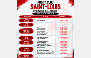 PROGRAMME SEMAINE 19 AU 25.10.2026