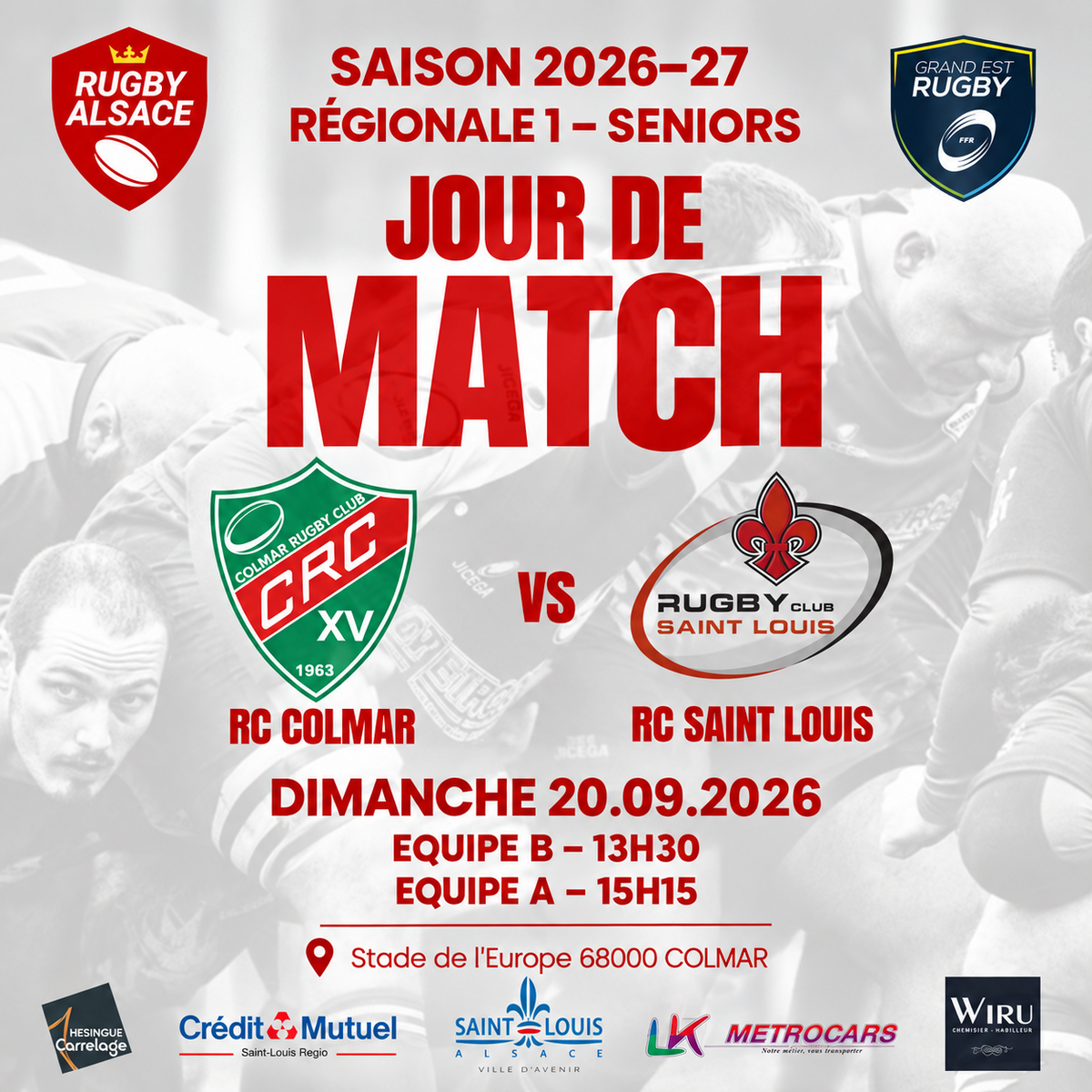 RC Colmar B - RC Saint Louis B