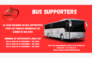 BUS SUPPORTERS POUR LES FINALES