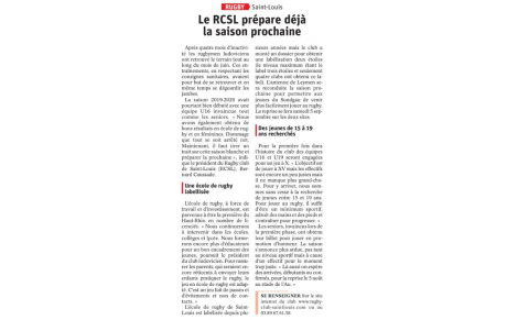LE RCSL PRÉPARE DÉJÀ LA SAISON PROCHAINE