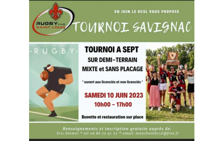 TOURNOI SAVIGNAC 2023 - 10 JUIN 2023