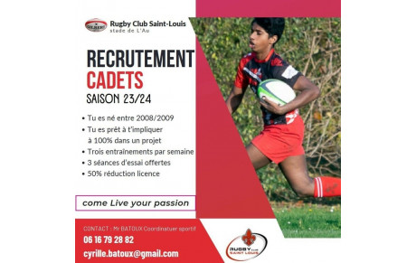 RECRUTEMENT CADETS...