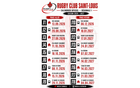 PROGRAMME SENIORS SAISON 2026-2027